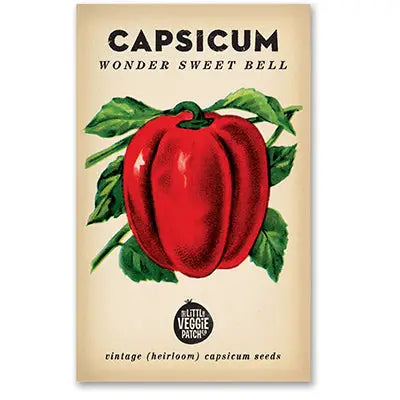 Capsicum 'wonder Sweet Bell' Heirloom Seeds